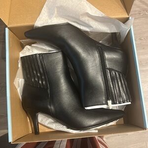 Brand new black ankle booties with 2.5 inch heel